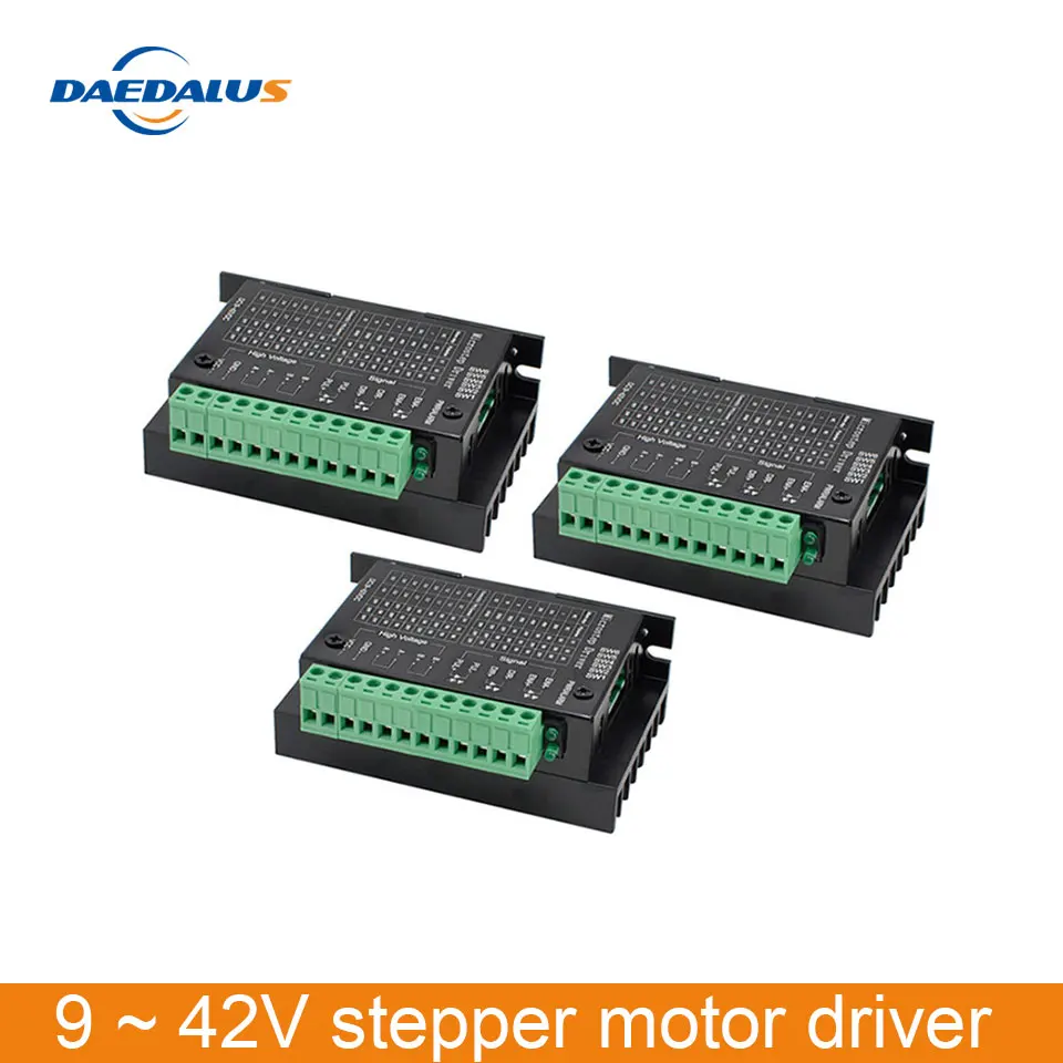 Контроллер шагового двигателя Tb6600 microstep CNC 1 Ось 4A 42/57/86 3 шт. 9 ~ 42 в улучшенная