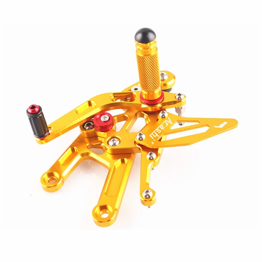 CNC Motorcycle Adjustable Foot Rests Rearset Pegs Pedals For Yamaha YZF R6 2008 2009 2010 2011 Gold Accessories | Автомобили и