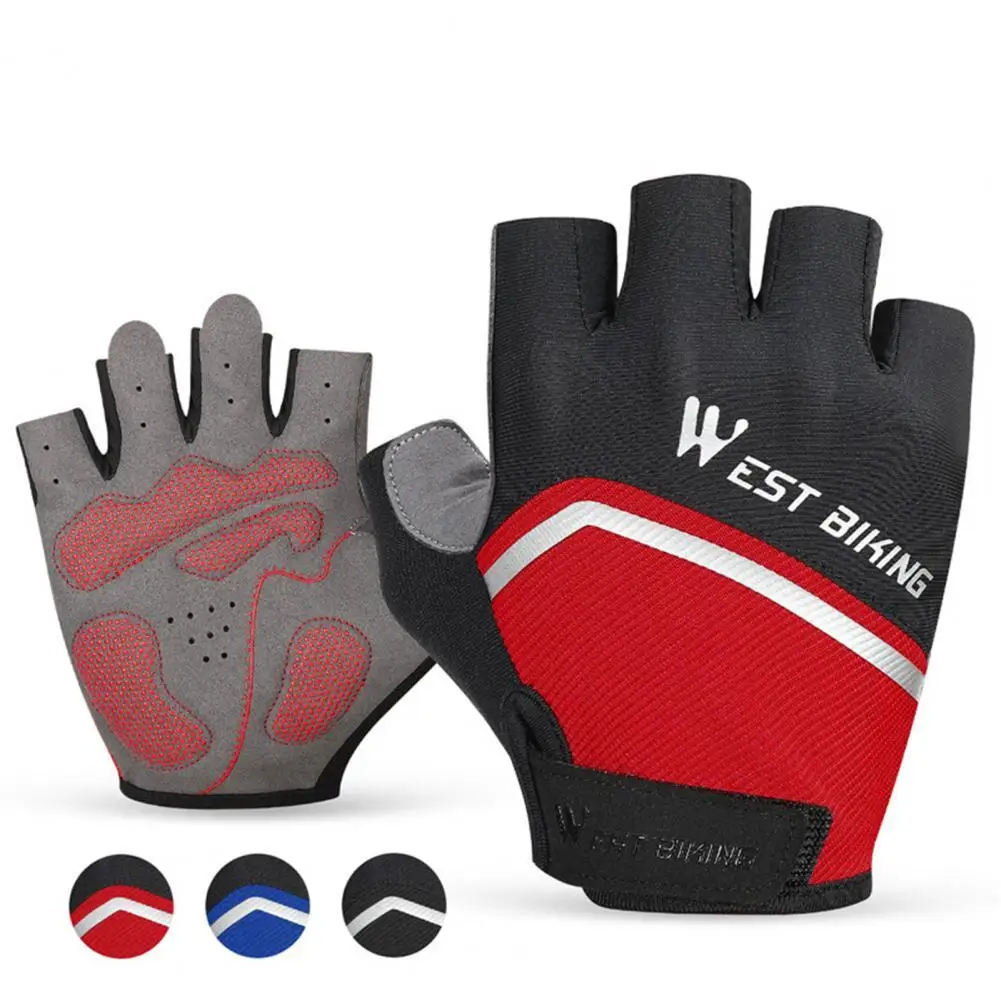 

1 пара велосипедных перчаток с открытыми пальцами, дорожные горные спортивные перчатки для мужчин и женщин, велосипедные перчатки для трена...