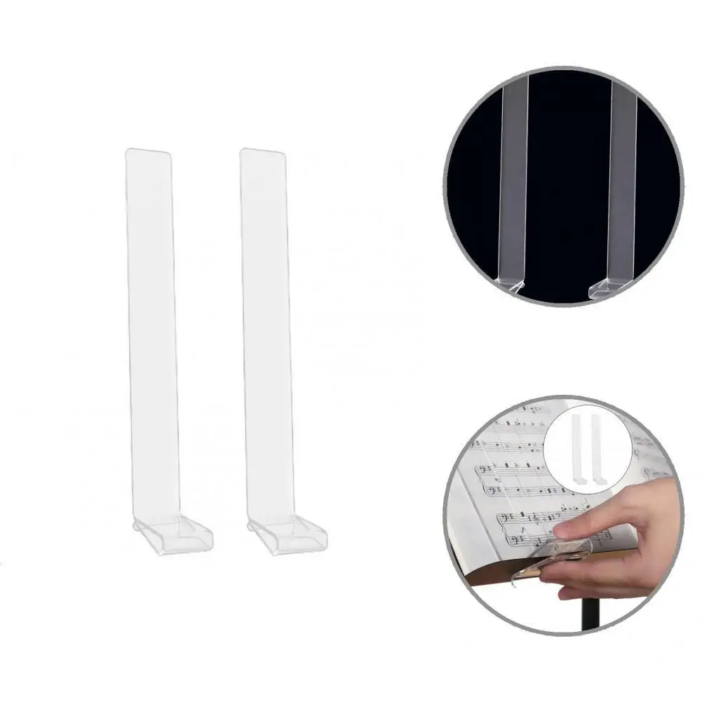 

Break-resistant 2Pcs Vintage Sheet Music Stand Wind Clip Acrylic Music Stand Clip Transparent Musical Gear