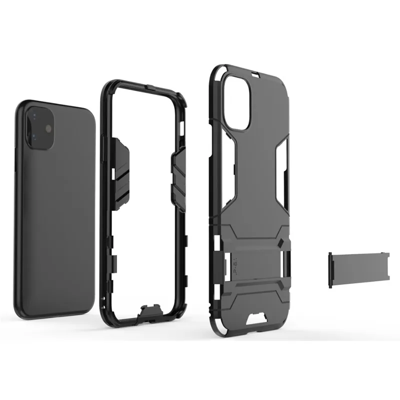 for apple iphone 11 12 pro max xs xr 8 7 hybrid soft tpu hard pc dual layer armor case shockproof bumper stand holder cover free global shipping