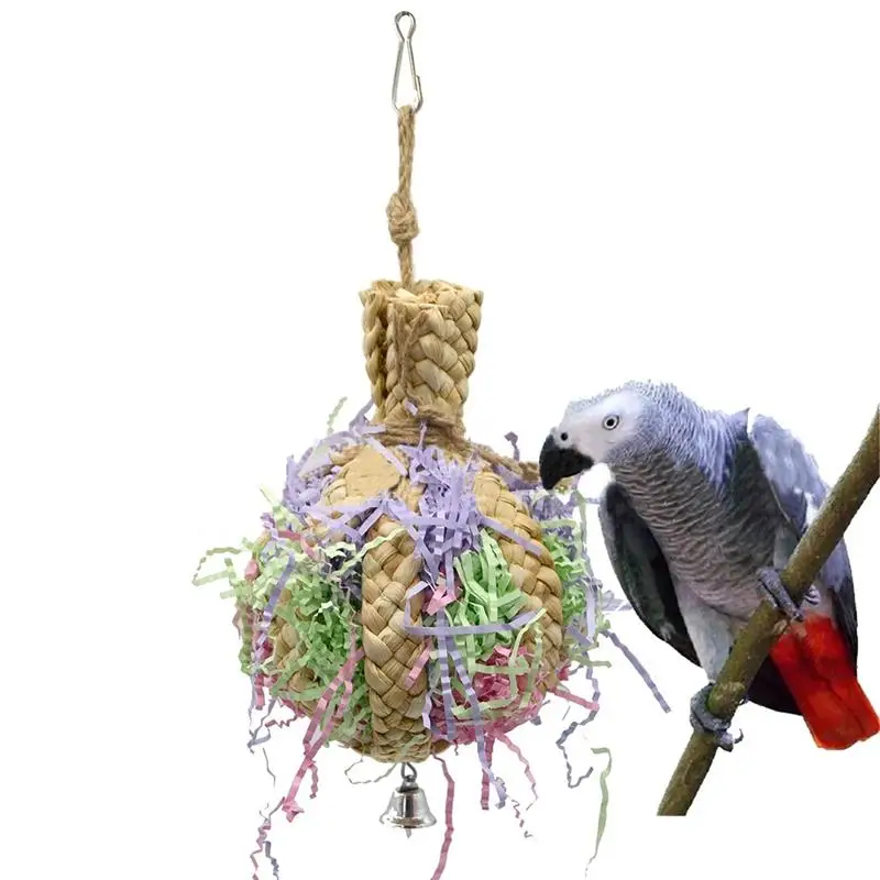 

Creative Bird Chewing Toy Interactive Parrots Chew Shredder Toy With Bell Pet Bird Parakeet Pigeon Foraging Supplies Accessories