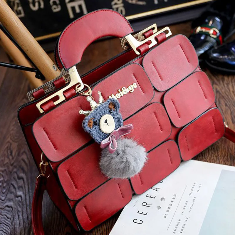 

Top-handle Boston women bag shoulder ladies hand bag suture women PU leather handbag sac 2021 bags handbags women famous brands