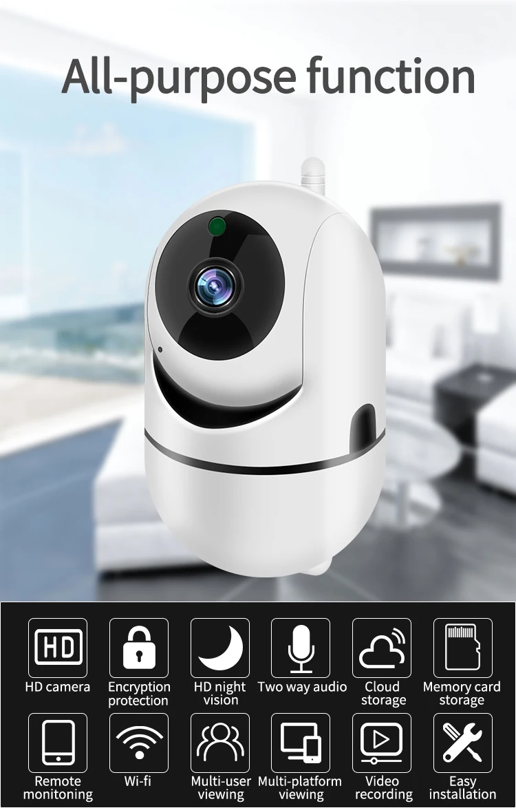 Умная IP камера WiFi Беспроводная CCTV камера наблюдения ИК ночного видения P2P ip-камера безопасности