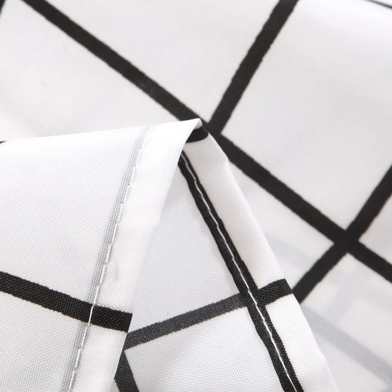 2021 Новинка для дома ванной душа Шторы Черный и белый решетки Водонепроницаемый