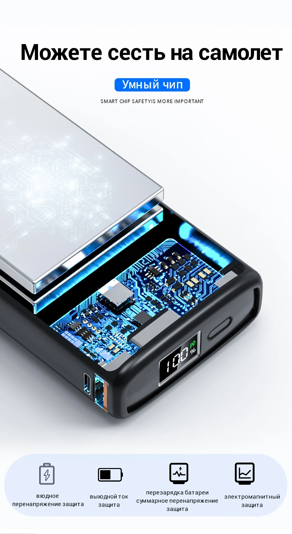 PZOZ 20000 мАч Внешний аккумулятор USB C PD быстрое зарядное устройство для iPhone samsung xiaomi type C Быстрая зарядка 3,0 USB внешний аккумулятор