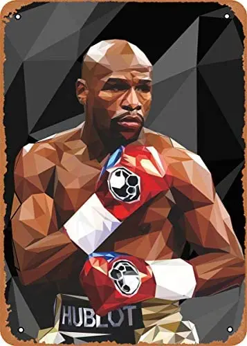 

Vintage Look Metal Sign Sports Legends Floyd Money Mayweather 8"X12" Tin Plate Wall Decor