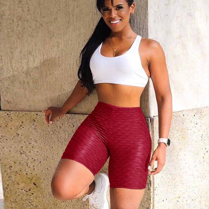 

NORMOV Summer Fashion Women Shorts Sexy High Waist Elastic Push Up Polyester Short Skinny Hot Fitness Short Feminina