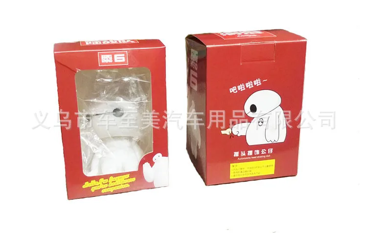 Автомобильные украшения, мультяшный пластиковый робот Baymax, качающаяся голова, интерьерные украшения, большие игрушки в виде героев, автомобильные аксессуары