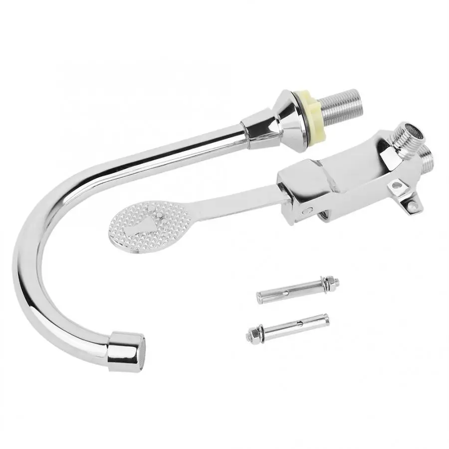 Смеситель для ванной комнаты G1/2 дюйма лабораторный настенный с педалью горячей и