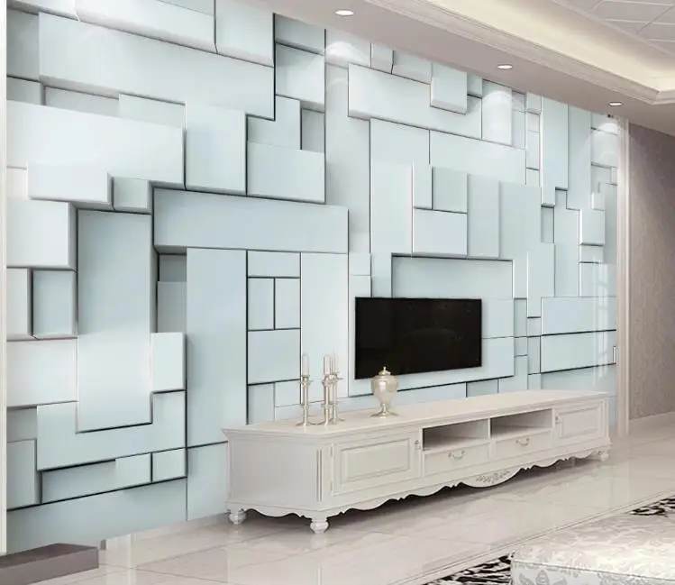 

3D Настенные обои в скандинавском стиле, свежая трехмерная абстракция, для гостиной, телевизора, спальни, домашний декор, фон, картина на заказ