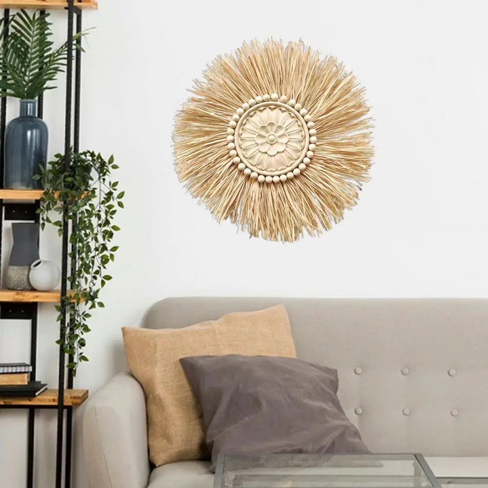 

Подвесные кулоны ручной работы из рафии, настенная подвеска, соломенное украшение, креативная настенная подвеска