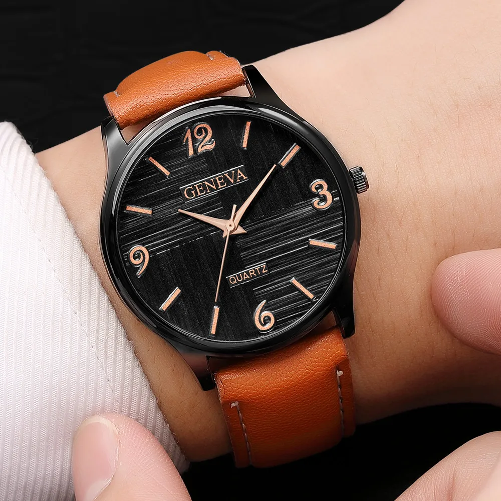 Relogio Masculino Mens Watches Top Brand Luxury Men's Quartz Wrist Leather Watch Strap Analog Slim Dial Casual | Наручные часы