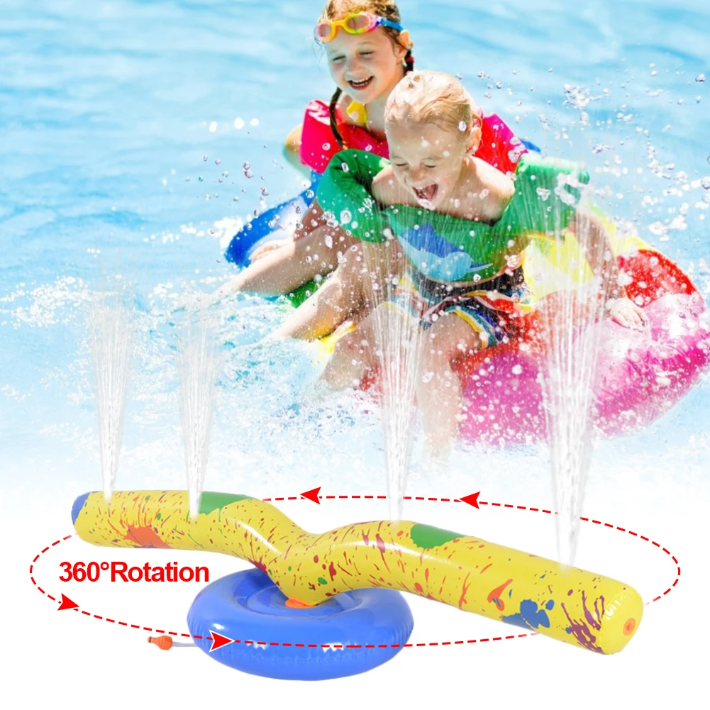 Детский спринклер надувной мат для газона летняя уличная игрушка вращение