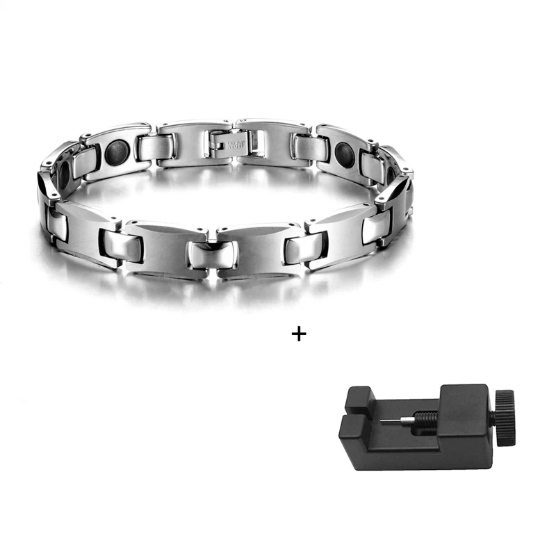 Olowu модный мужской и женский здоровый браслет из титановой стали Магнитный