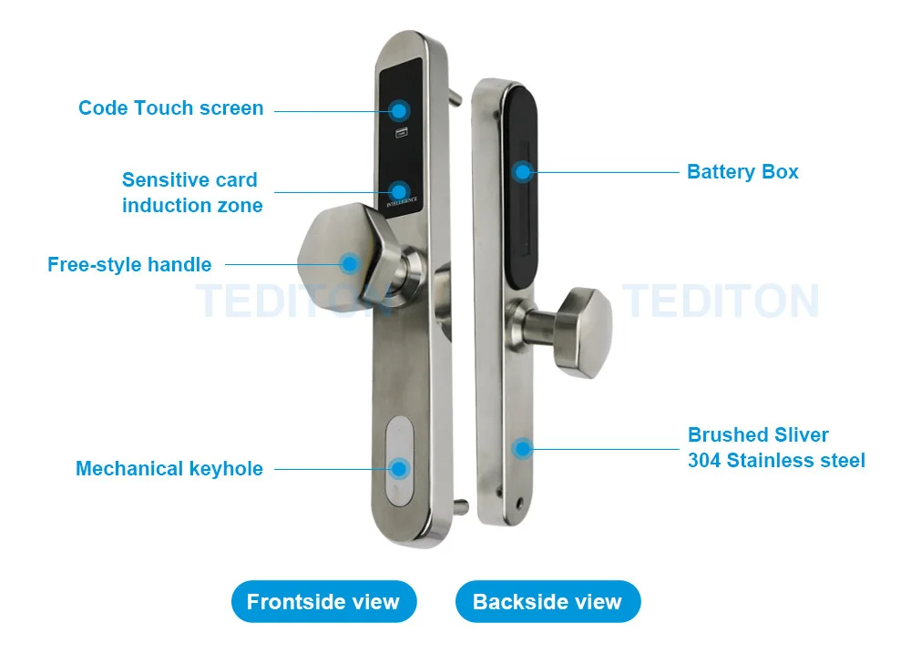 Умный дверной замок Wi-Fi, приложение цифровой дверной замок Bluetooth Smart Password Lock Pin-код электронный дверной замок с раздвижной врезной