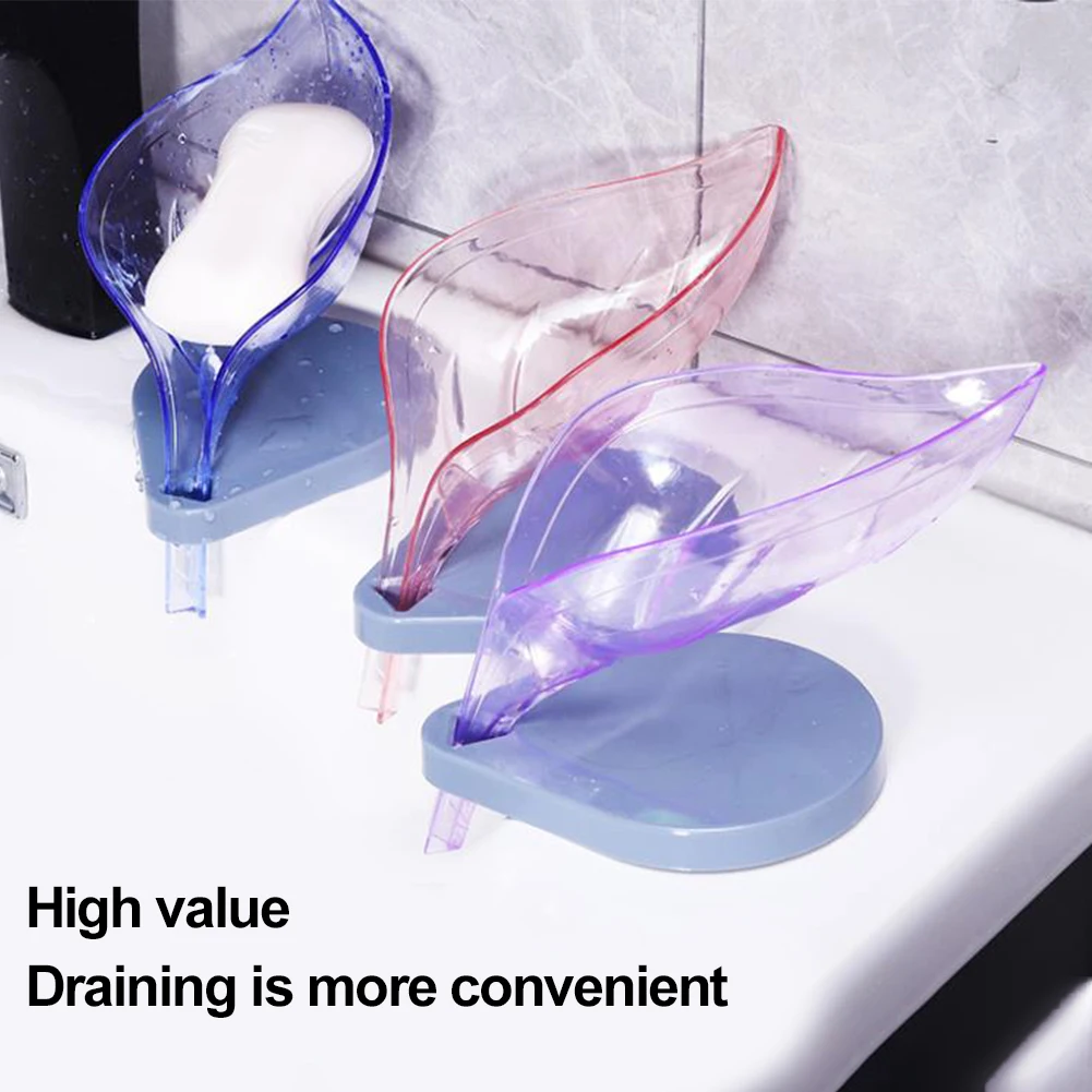 

1PC Portable Travel Soap Dish For Bathroom Storage Non-slip Soap Holder Container Plates Bath Gadgets Bathroom Accessories