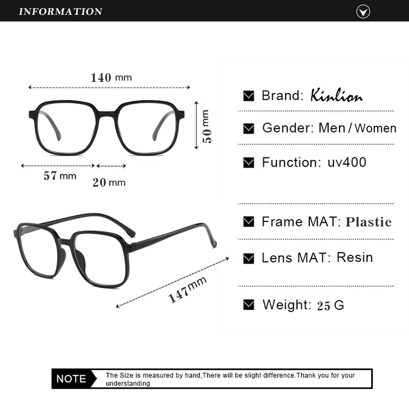 Оправа для очков квадратная мужчин и женщин винтажная Классическая Антибликовая