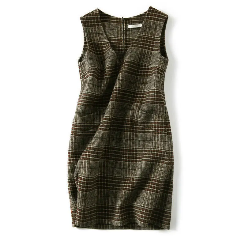 

Women Dress Ladies Clothing 2021 Spring Autumn New Sleeveless All-Match A-Line