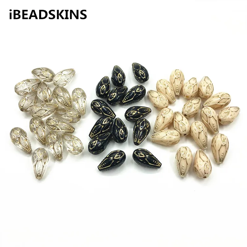 Новое поступление! 20x11 мм 380 шт. акриловые штампованные бусины в форме капли для