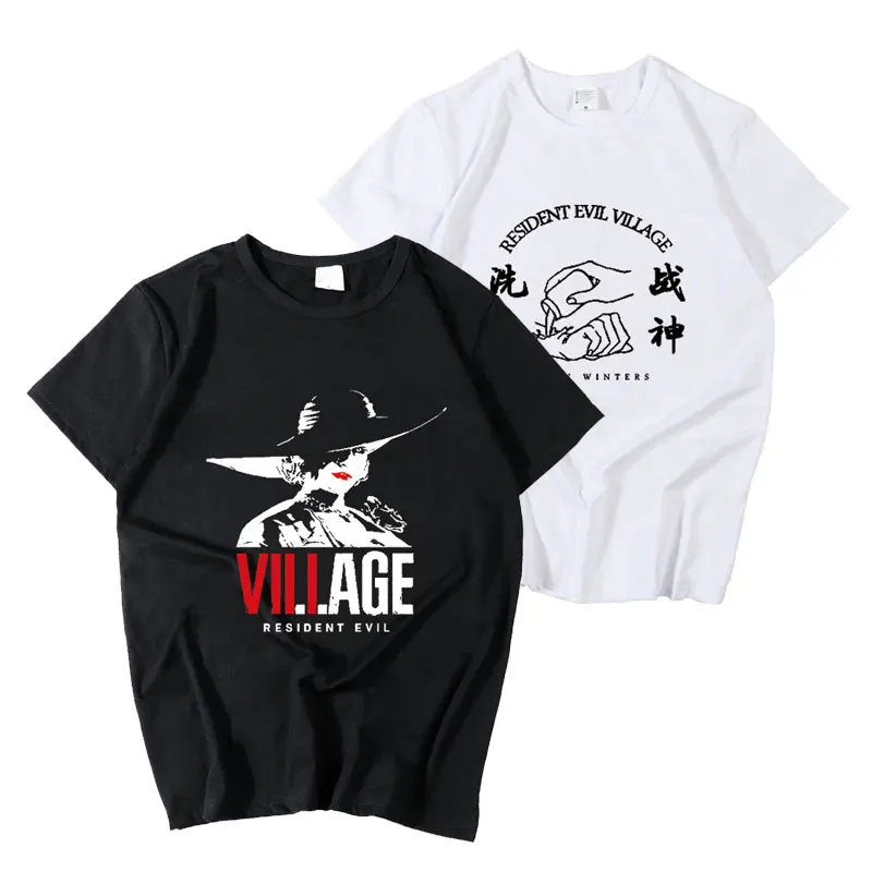 

New Dimitrescu Cosplay T-shirt Moth t shirt Cotton Summer Men Women Short-sleeve Tees tops