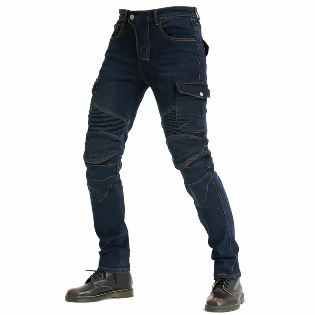 

Anti-fall Riding Motorcycle Pants With Protective Gear Off-road Racing Jeans Waterproof Denim Cloth Jeans