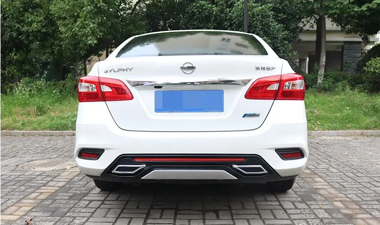 Для Sentra Задний Спойлер ABS задний бампер диффузор защитные бамперы для Nissan After хром