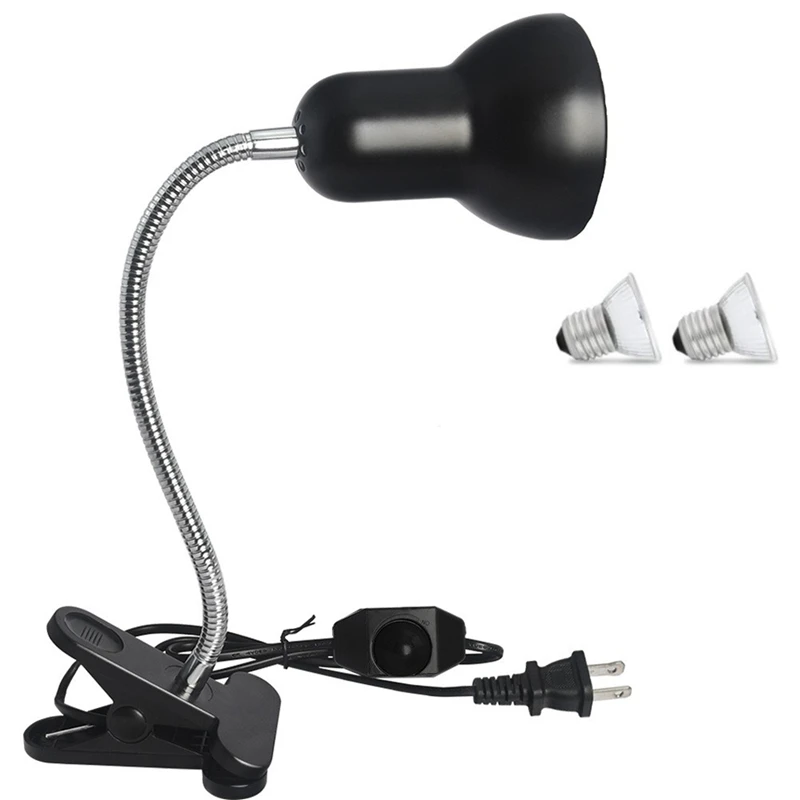 

Reptile Heat Lamps, UVA/UVB Turtle Aquarium Tank Heating Lamps for Lizard Turtle with 2Pcs E27 110V Heat Bulbs,US Plug