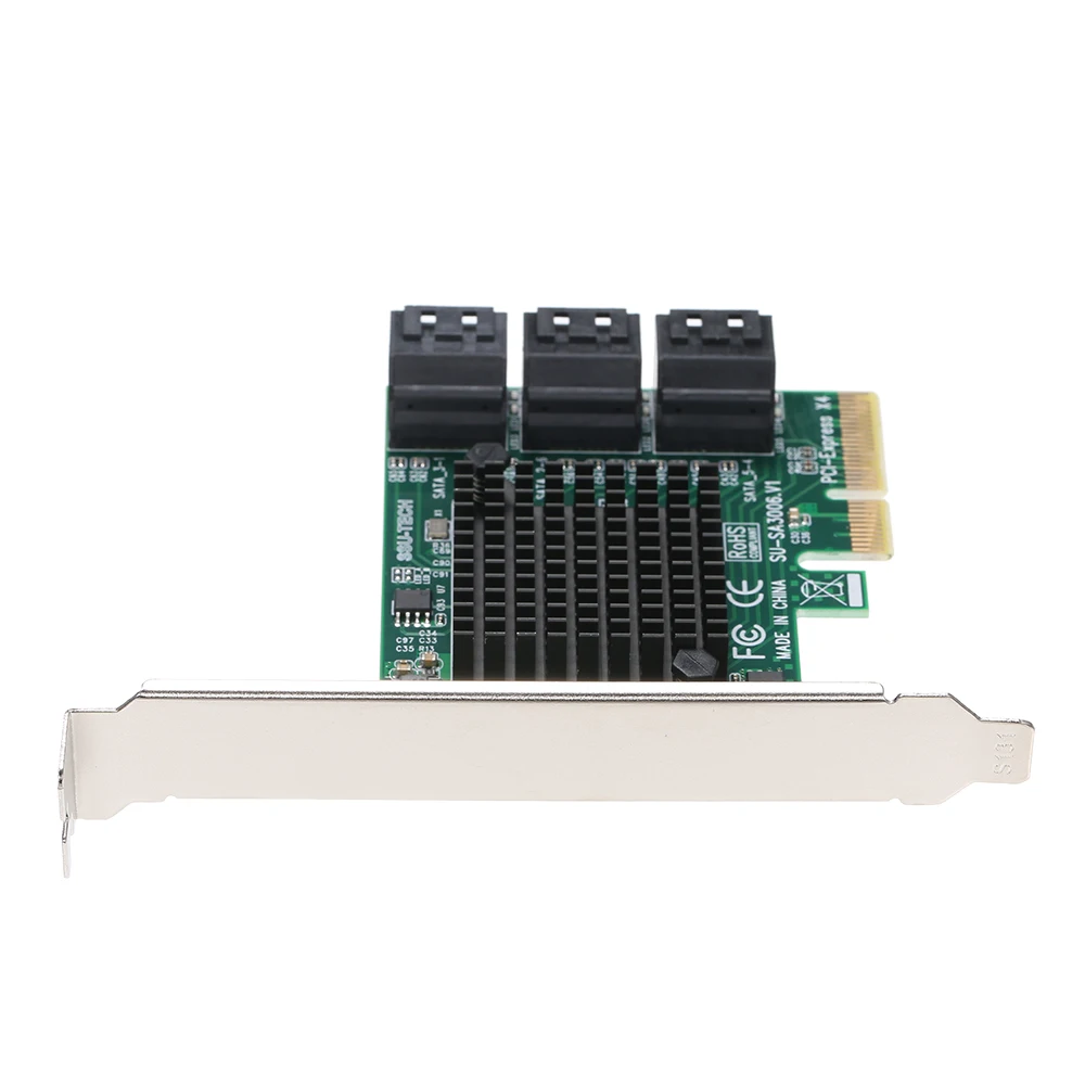 PCI E SATA III 6 портов адаптер карта к плата контроллера расширения с низкопрофильным