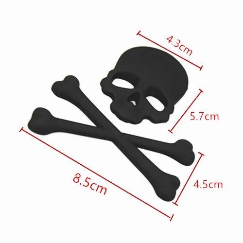 Хромированная мотоциклетная эмблема в виде черепа с логотипом металлическая