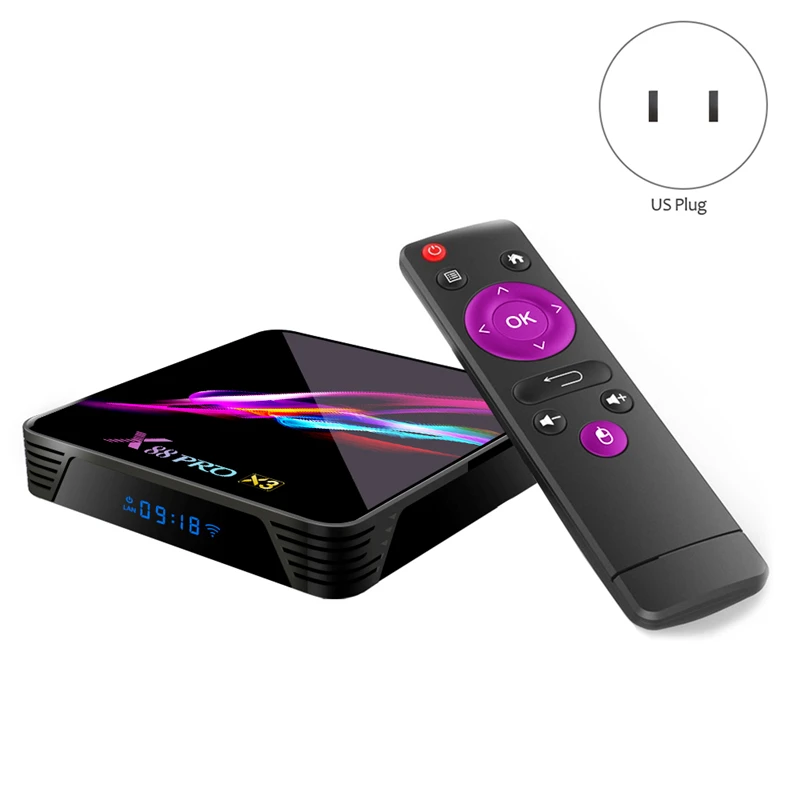 ТВ-приставка X88 PRO X3 Android 9 0 HD 1000 м Wi-Fi Bluetooth 4 1 (4 + 64 ГБ) | Электроника