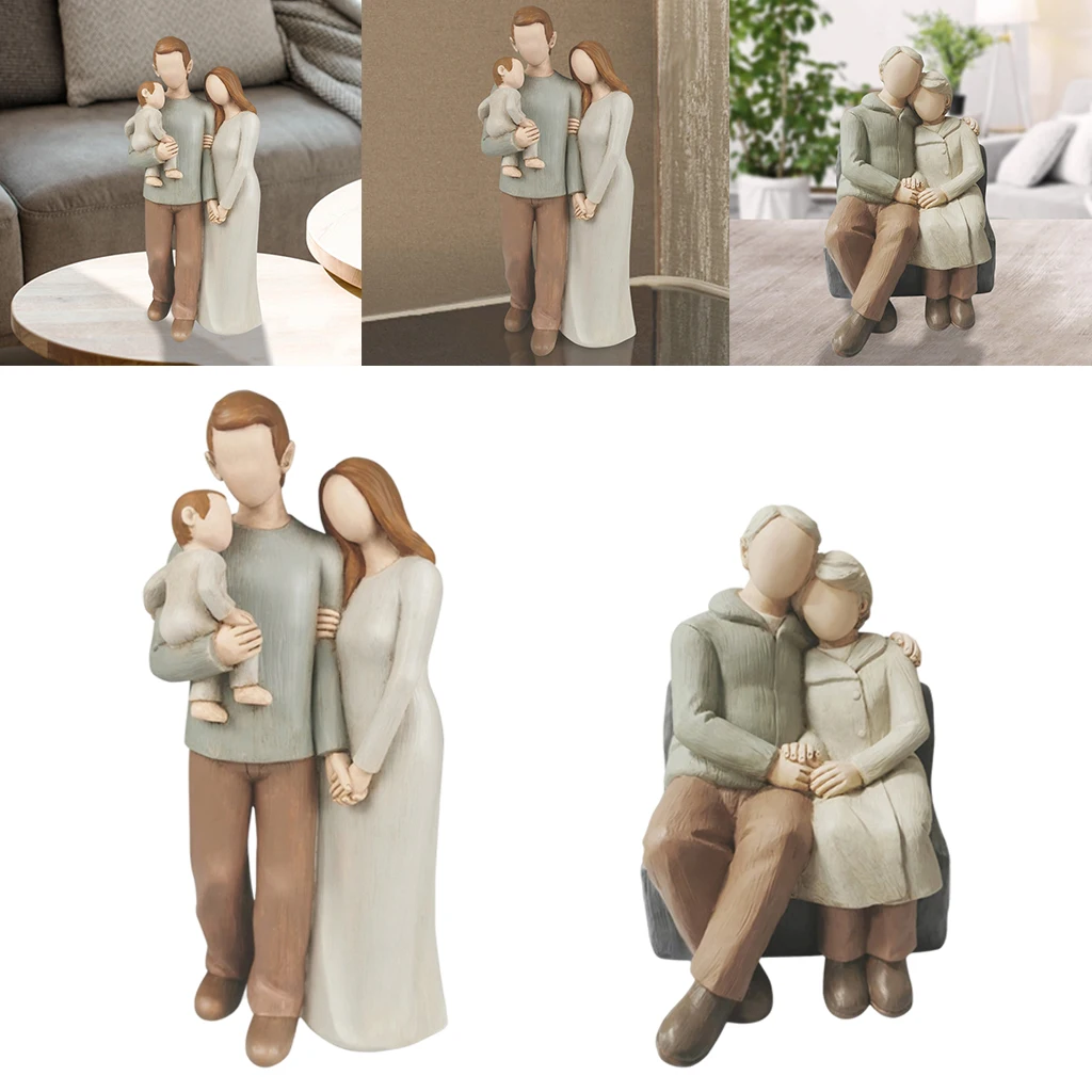 

Family Statue Ornaments Art Scandinavian Office Living Room Decor Sculptures
