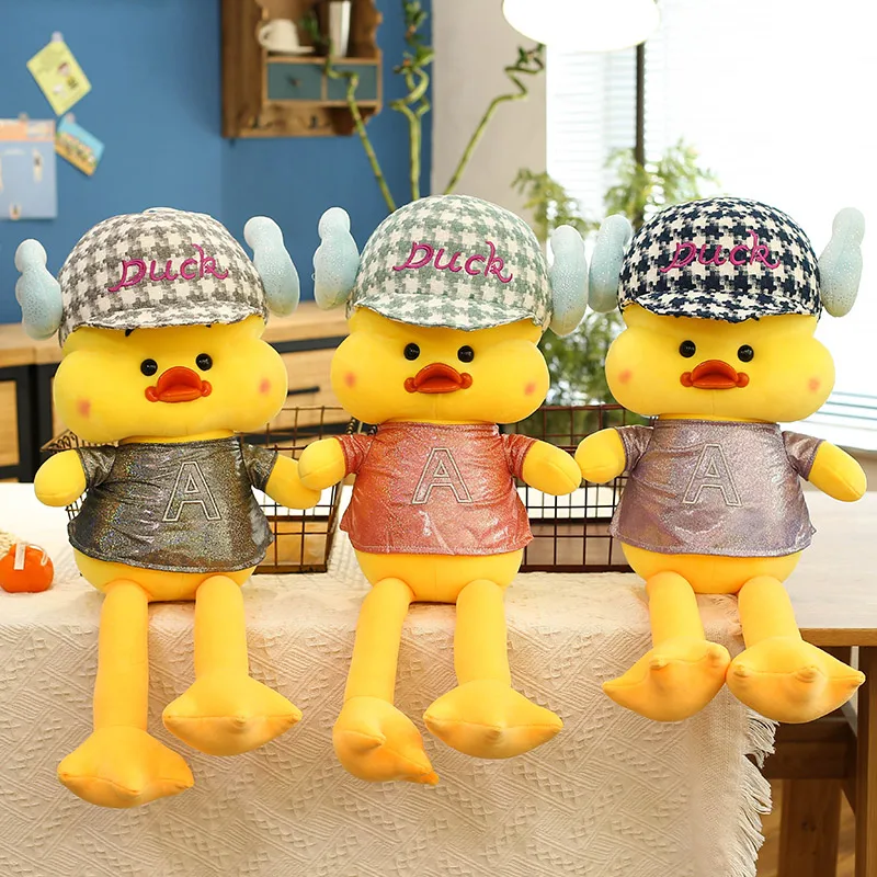 

50-110cm Creative Personality Duck With Hat Plush Toys Stuffed Soft Doll For Kids Girls Nice Christmas Birthday Gifts Home Decor