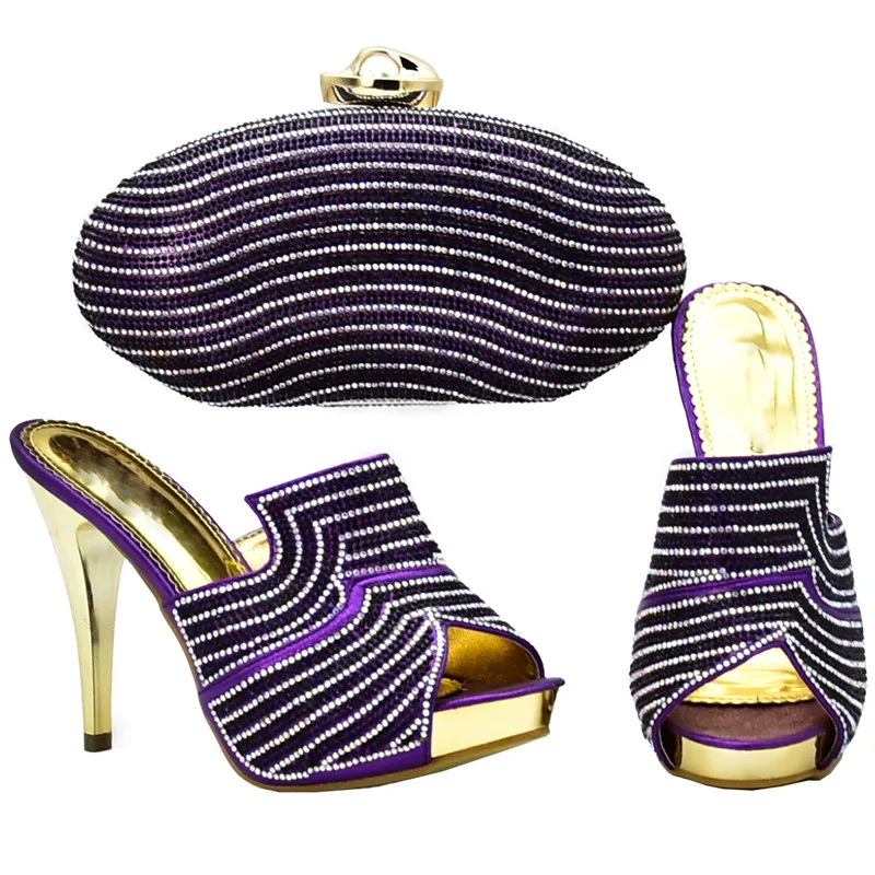 Новейший комплект из обуви и сумки для вечерние в Женская итальянская женская