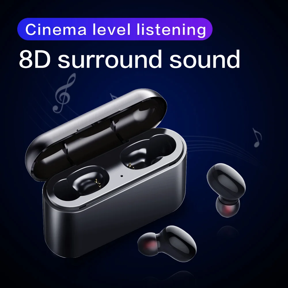 TWS наушники с поддержкой bluetooth 5 0 и зарядным футляром на 2600 мА · ч|Наушники