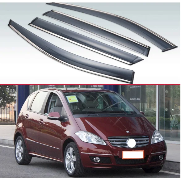 Пластиковый козырек для Mercedes Benz A Class W169 A160 A180 A200 2008 2012 4 шт.|Хромирование| |