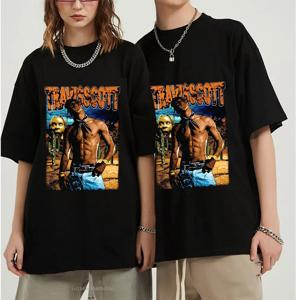 

Travis Scotts Print T Shirt Casual Fashion Hip Hop Short Sleeve Summer Hipster Clothing Tee Tops