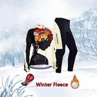 Зимний теплый велосипедный длинный комплект из Джерси, женская теплая флисовая одежда для велоспорта, костюм для триатлона, велосипедная одежда, женская форма, платье для горного велосипеда