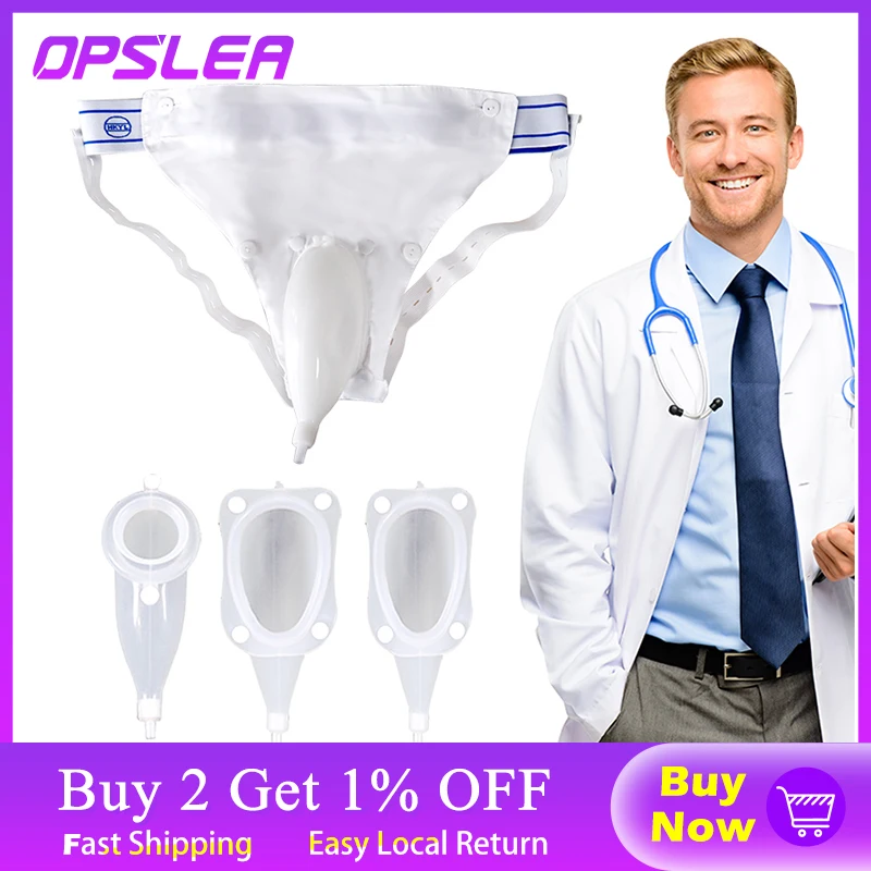 

Medical Silicone Urinal Urine Bag Urinary Incontinence Male Female Bedridden Patients Spill Proof Bag For Urinary Catheter