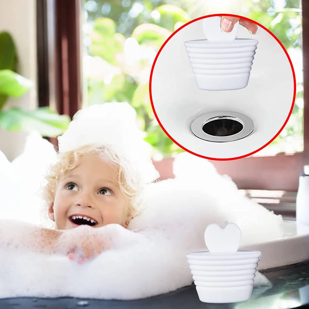 Bathroom Bathtub Stopper Silicone Drain Plugs Shower Bath Tub Sink Drains Replacement Universal Balck White | Обустройство дома