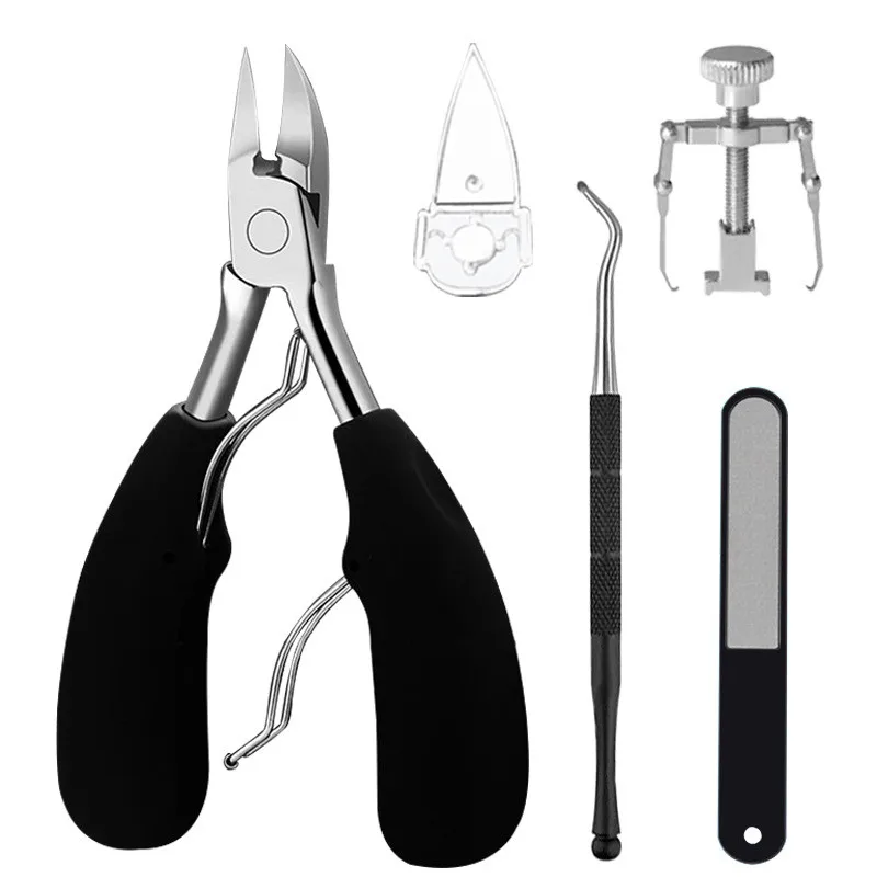 

5pcs Nail Clippers Pedicure Tools Set Stainless Steel Foot Care Kit Foot Rasp Dead Skin Remover for Men Women Salon Home M88