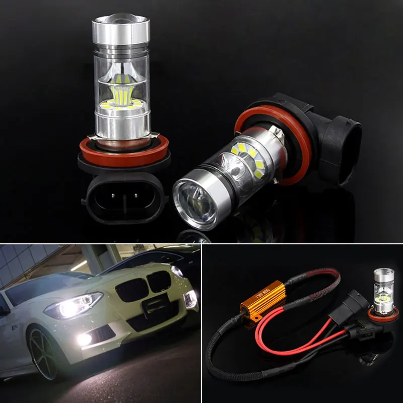 Can bus 9006 H8 H11 светодиодный туман светильник лампы для фар LED DRL BMW E46 E90 E60 E39 E87 X5 E53 E70 E36