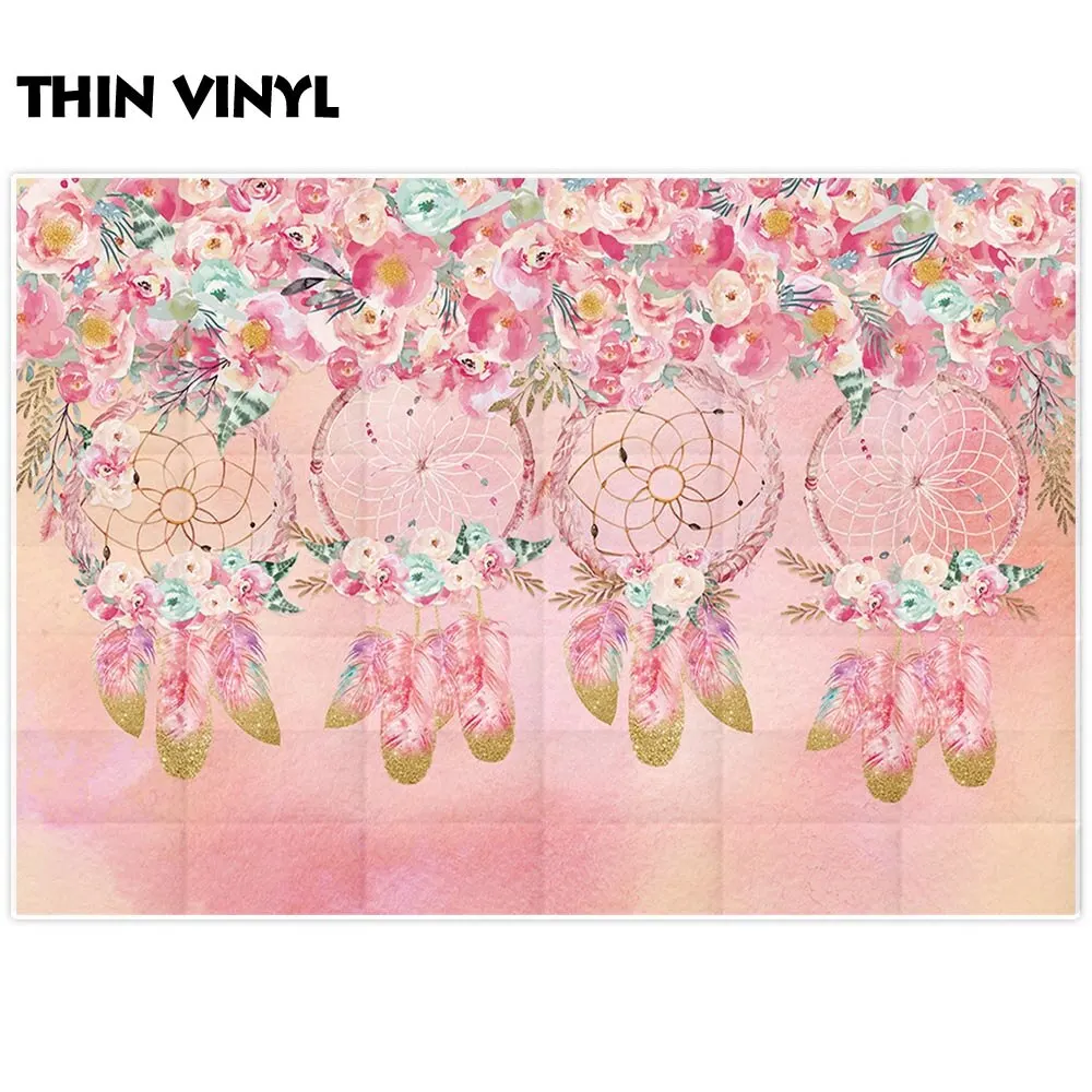 Allenjoy с изображением Ловца снов задний фон цветы перья фоны акварелью и пастелью