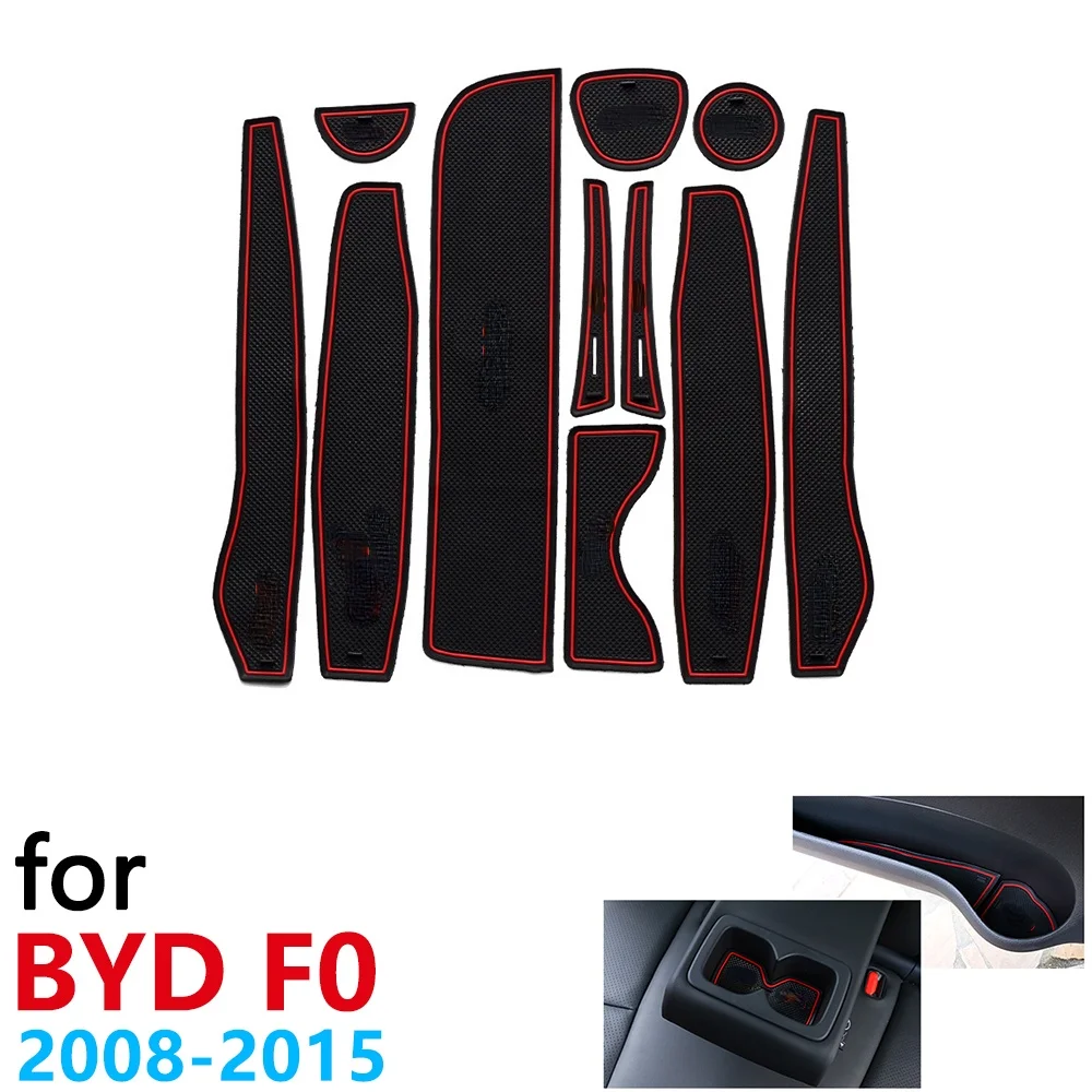 

Anti-Slip Rubber Cup Cushion Door Groove Mat for BYD F0 FO 2008~2015 Accessories Car Stickers mat for phone 2009 2010 2012 2014
