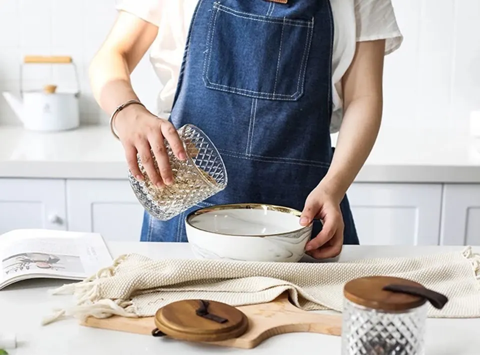 Стеклянные банки в форме ромба крышка из дерева акации алмазная стеклянная