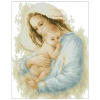 mother and baby patterns counted cross stitch 11ct 14ct 18ct diy chinese cross stitch kits embroidery needlework set