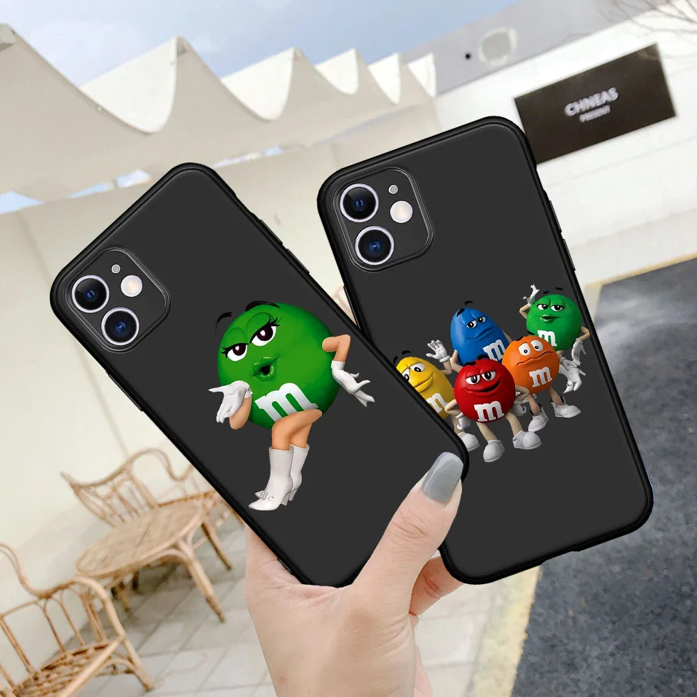 

Funny Chocolate Beans Phone Case For iPhone 12 11 Pro Max 8 7 6 6S Plus XR X XS Max 5S SE2020 Soft TPU Coque Fundas