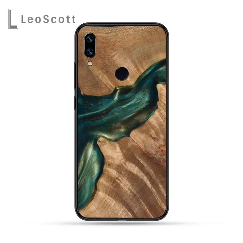 

Traveler Protective Wood Resin art Phone Case For Xiaomi Redmi Note 4 4x 5 6 7 8 pro S2 PLUS 6A PRO
