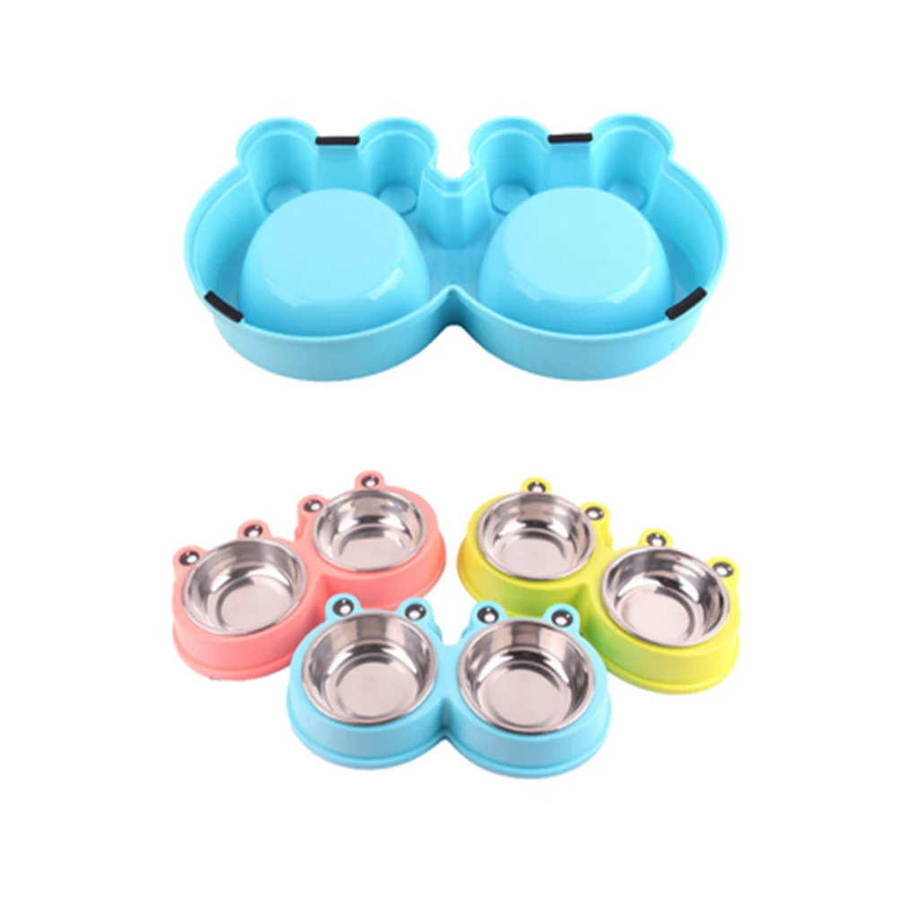 

Pet Bowl Double Bowl Pet Stainless Steel Bowl Pet Feeder Cat Dog Basin Pet Supplies