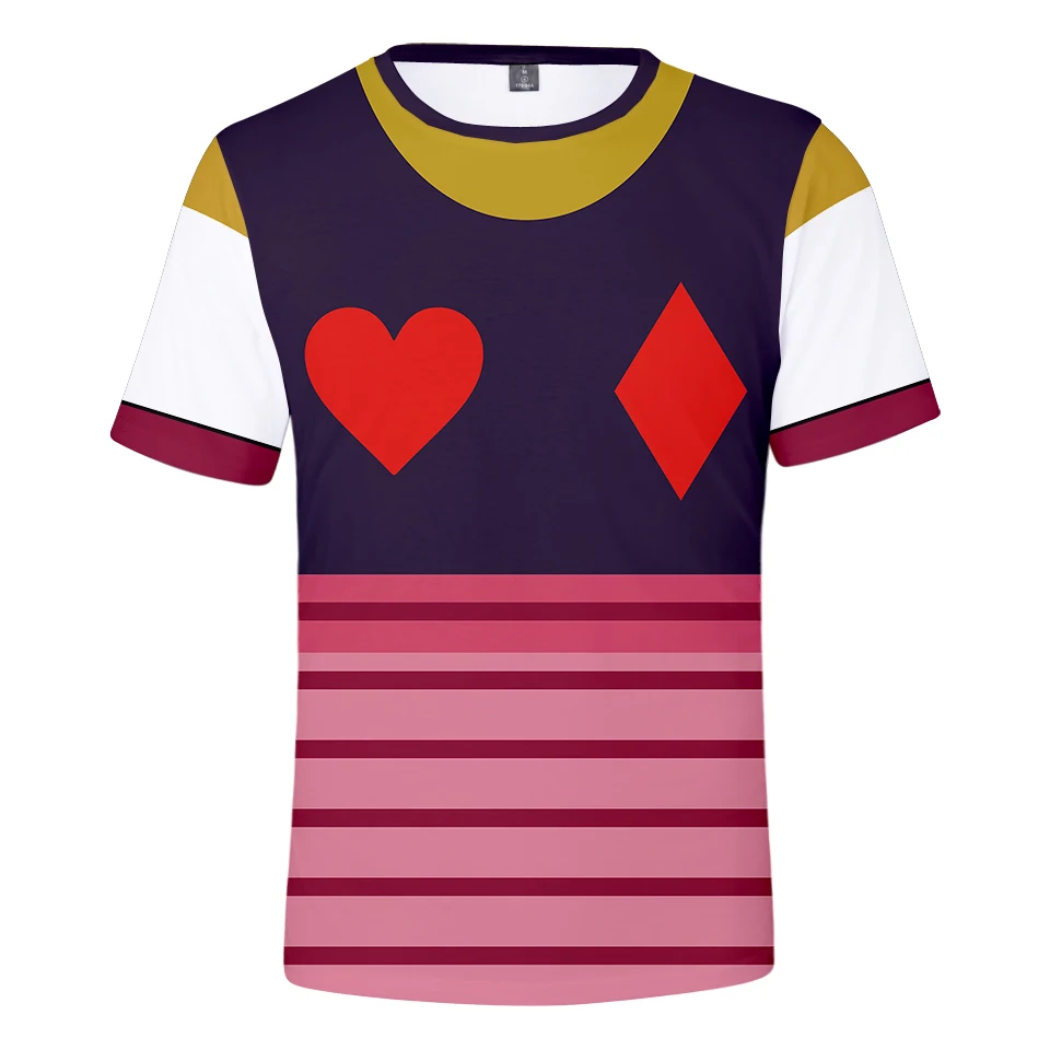 

Hisoka 3D T shirt men women suitable Hip Hop Tees short sleeve boys girls summer Hot printed 3D comic Hisoka black t-shirt